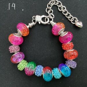 Lampwork Bead Charm Bracelet